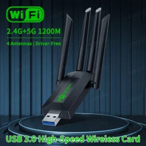 Adaptador Wi-Fi USB Dual Band 4 antenas